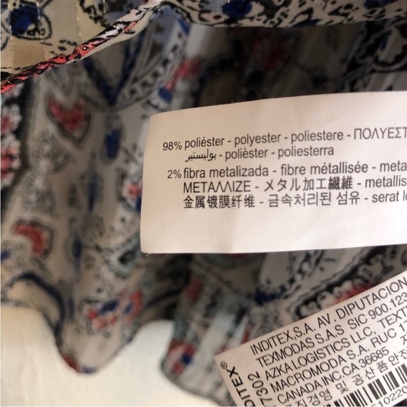 Zara Paisley Oversized Top Blouse - Picture 7 of 8